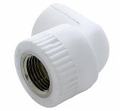 Угол полипропиленовый Pro Aqua 32-3/4" ВР, комбинированный, белый