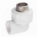 Угол полипропиленовый Pro Aqua 20-3/4" ВР, комбинированный, белый