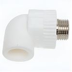 Угол полипропиленовый Pro Aqua 20-3/4" ВР, комбинированный, белый