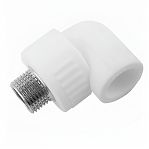 Угол полипропиленовый Pro Aqua 20-3/4" ВР, комбинированный, белый