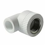 Угол полипропиленовый Pro Aqua 32-1" ВР, комбинированный, белый