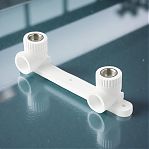 Планка монтажная с водорозетками Pro Aqua PA280008P 20-1/2" ВР, комплект для смесителя, белая