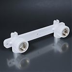 Планка монтажная с водорозетками Pro Aqua PA280008P 20-1/2" ВР, комплект для смесителя, белая