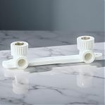 Планка монтажная с водорозетками Pro Aqua PA280008P 20-1/2" ВР, комплект для смесителя, белая