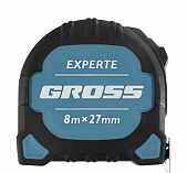 Рулетка измерительная Gross Experte 32576, 8 м х 27 мм, магнитный зацеп, класс точности II