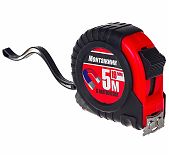 Рулетка Монтажник 601519, с магнитом, противоударная, 5 м х 19 мм, двухкомпонентный корпус
