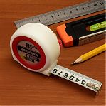 Рулетка Монтажник 604025, автостоп, клипса для крепления, 25 мм х 10 м