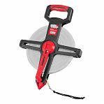 Рулетка геодезическая Matrix 31432, двусторонняя шкала, фиберглассовая лента, 12.5 мм х 100 м