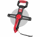 Рулетка геодезическая Matrix 31432, двусторонняя шкала, фиберглассовая лента, 12.5 мм х 100 м