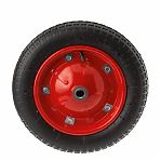 Колесо для тачки, с подшипником, диаметр 340 мм, полиуретан, красное