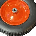 Колесо для тачки, с подшипником, диаметр 360 мм, полиуретан, красное