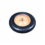 Колесо полиуретановое с подшипником 3.25х8 дюймов, втулка 20 мм, оранжевое