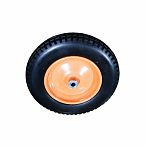 Колесо полиуретановое с подшипником 3.25х8 дюймов, втулка 20 мм, оранжевое