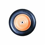 Колесо полиуретановое с подшипником 3.25х8 дюймов, втулка 20 мм, оранжевое