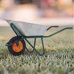 Тачка садовая Мастер, металл, 1 колесо, объем 110 л, до 100 кг, оцинкованная