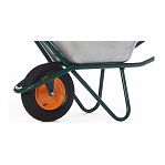 Тачка строительная Мастер с литым колесом, оцинкованная, грузоподъемность 300 кг, 110 литров