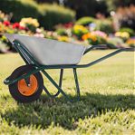 Тачка садовая Мастер, металл, 1 колесо, объем 110 л, до 100 кг, оцинкованная