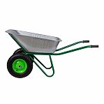 Тачка садовая Мастер, металл, 2 колеса, объем 110 л, до 100 кг, оцинкованная