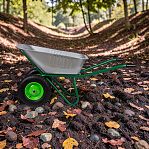 Тачка садовая Мастер, металл, 2 колеса, объем 110 л, до 100 кг, оцинкованная