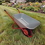 Тачка садовая Мастер, металл, 1 колесо, объем 110 л, до 50 кг, оцинкованная