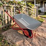 Тачка садовая Мастер, металл, 1 колесо, объем 110 л, до 50 кг, оцинкованная