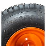 Колесо для тачки, с подшипником, диаметр 380 мм, полиуретан, оранжевое