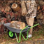 Тачка садовая Сибртех 689615, металл, 1 колесо, объем 65 литров, до 90 кг, оцинкованная