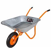 Тачка садовая Вихрь Т 65-1 73/7/4/4 , металл, 1 колесо, объем 65 л, до 85 кг, оцинкованная