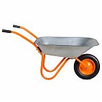 Тачка садовая Вихрь Т 65-1 73/7/4/4 , металл, 1 колесо, объем 65 л, до 85 кг, оцинкованная