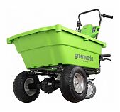 Тележка садовая самоходная Grennworks G40GC, 7400007, пластик, 3 колеса, объем 106 л, до 100 кг