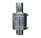 Бак-регистр на трубе, диаметр 120 мм, нержавеющая сталь AISI 430, глянец