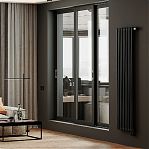 Дизайн-радиатор трубчатый Royal Thermo Insignia VC2180-06, RAL9005m, Noir Sable, сталь, 6 секций