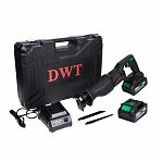 Пила сабельная аккумуляторная DWT ASAP-20-4C2 BMC, 20 В, 2 Li-Ion аккумулятора, 4 Ач, зарядное устройство