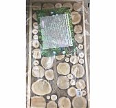 Панно из можжевельника в рамке, 250 х 500 мм