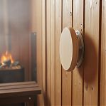 Клапан тарельчатый для бани и сауны, диаметр 125 мм, дерево абаши