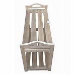 Подставка деревянная под обувь, материал липа, резные ручки, 2 полки, бежевый