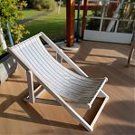 Шезлонг гибкий, Липа, без подлокотников, для отдыха, для бани и сауны, ткань, дерево