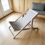 Шезлонг гибкий, Липа, без подлокотников, для отдыха, для бани и сауны, ткань, дерево