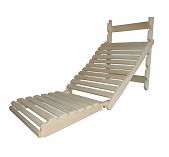 Лежак разборный, Липа, для бани и сауны, натуральный цвет, длина 1300 мм, дерево