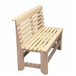 Скамья без подлокотников, Липа, для бани и сауны, натуральный цвет, 550х870х1400 мм, дерево