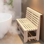 Скамья без подлокотников, Липа, для бани и сауны, натуральный цвет, 550х870х1400 мм, дерево