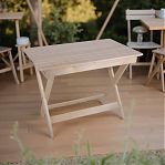 Стол прямоугольный, Липа, для бани и сауны, не раскладывается, 610х755х1200 мм, дерево