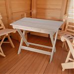 Стол прямоугольный, Липа, для бани и сауны, не раскладывается, 610х755х1400 мм, дерево