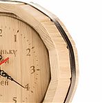 Часы круглые, ЧПД-2 На баньку время не жалей, Дуб, для бани и сауны, настенные, 85х260 мм, бондарные, дерево