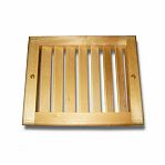 Решетка вентиляционная большая М-21, древесина липы, 220х250 мм, для бани и сауны