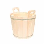 Запарник для бани и сауны, ПЛ-42, объем 12 л, липа, вставка из пластика, дерево