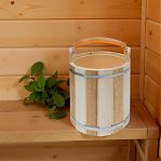 Запарник для бани и сауны, R-SAUNA ТПЛ-42, объем 12 л, Липа, термолипа, вставка из пластика, дерево