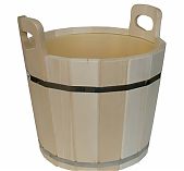 Запарник для бани и сауны, R-SAUNA ПЛ-43, объем 16 л, Липа, вставка из пластика, дерево