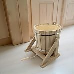 Ведро обливное, объем 16 л, Дуб, вставка из пластика, для бани и сауны, дерево