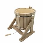 Ведро обливное, объем 16 л, Дуб, вставка из пластика, для бани и сауны, дерево